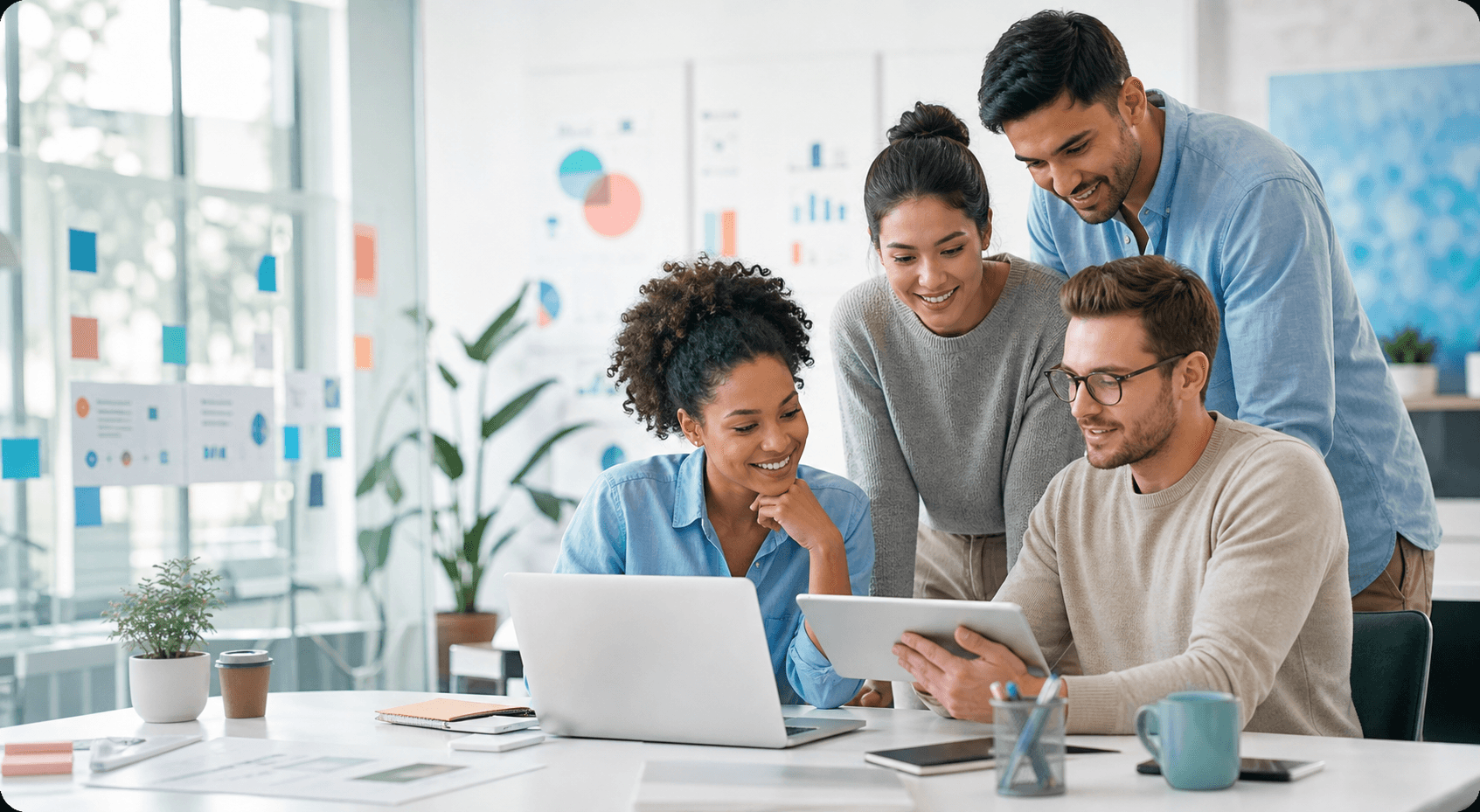 Heron Marketing strategists reviewing a growth plan